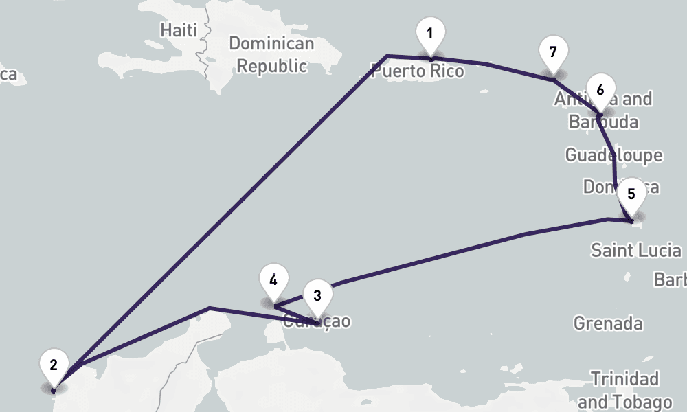 11 nights / 12 days, San Juan (Puerto Rico) Round trip