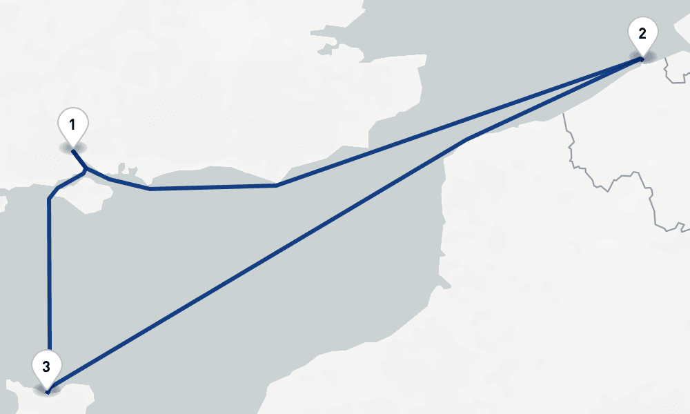 4 nights / 5 days, Southampton (England) Round trip