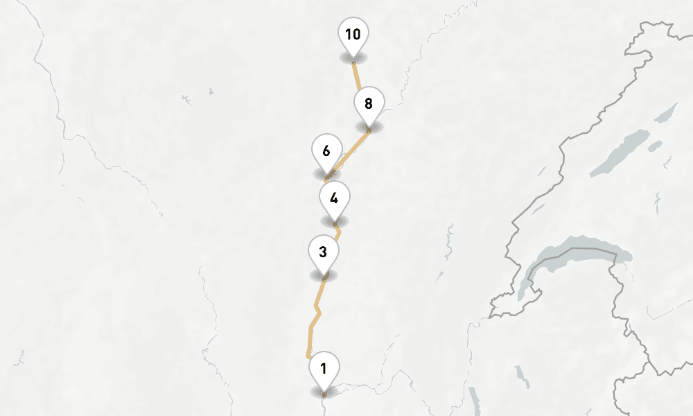 7 nights / 8 days, one-way from Lyon to Dijon
