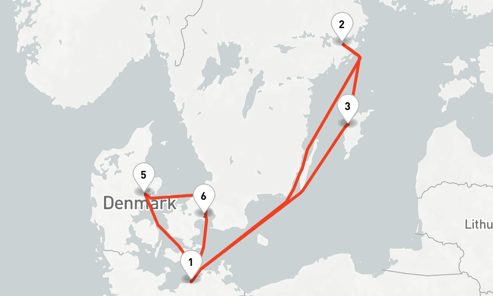 7 nights / 8 days, Warnemunde (Rostock, Germany) Round trip