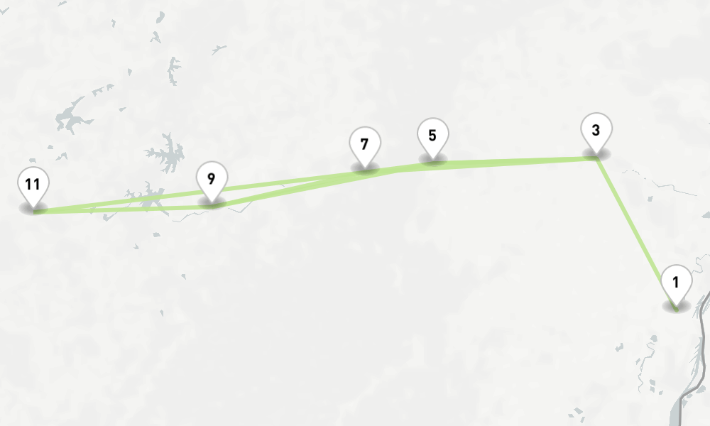 6 nights / 7 days, one-way from Strasbourg to Lagarde-Moselle
