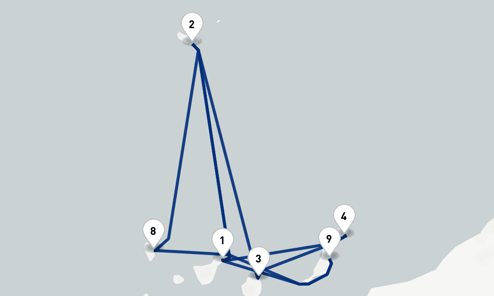 14 nights / 15 days, Santa Cruz de Tenerife (Canary Islands) Round trip