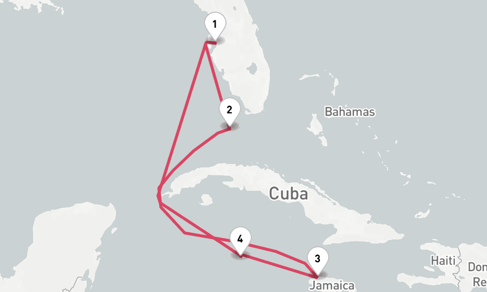 6 nights / 7 days, Tampa (Florida) Round trip