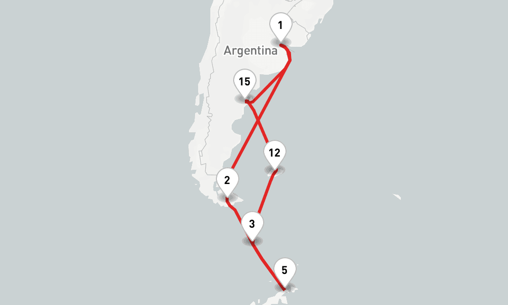 17 nights / 18 days, Buenos Aires Round trip