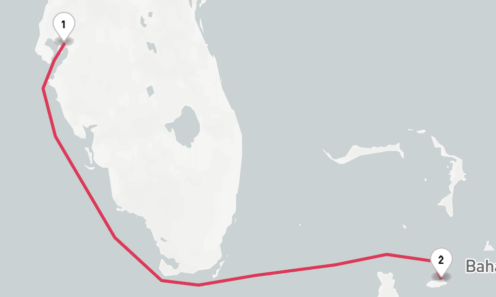 5 nights / 6 days, Tampa (Florida) Round trip