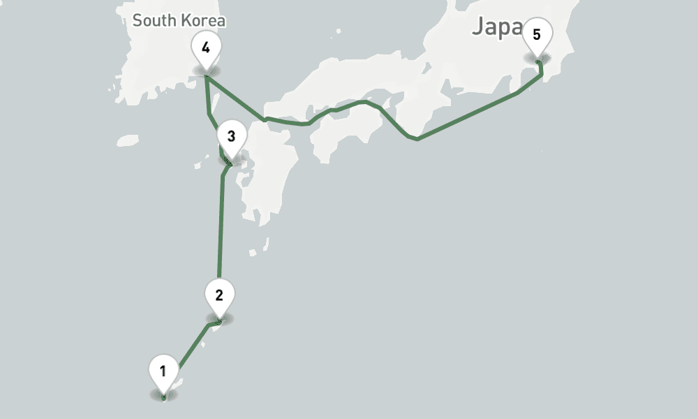 那覇発横浜着　奄美大島・長崎クルーズ 7日間