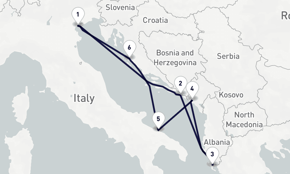 7 nights / 8 days, Venice Round trip