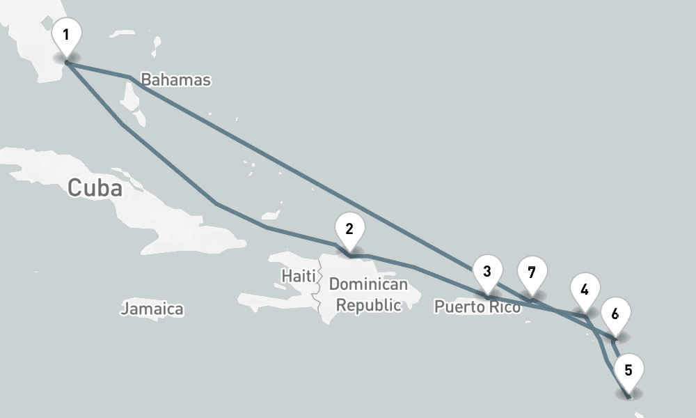 10 nights / 11 days, Miami (Florida) Round trip