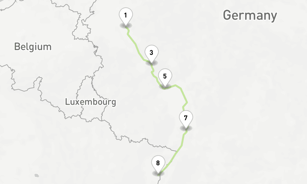 4 nights / 5 days, one-way from Cologne to Strasbourg