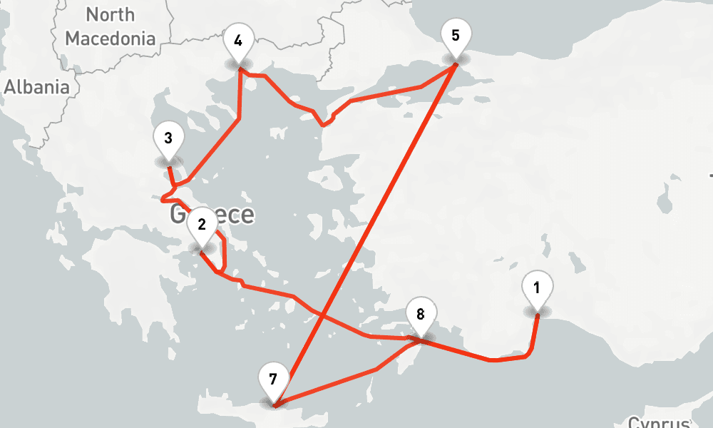 10 nights / 11 days, Antalya Round trip