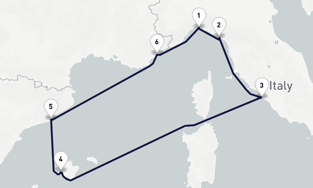 7 nights / 8 days, Genoa Round trip