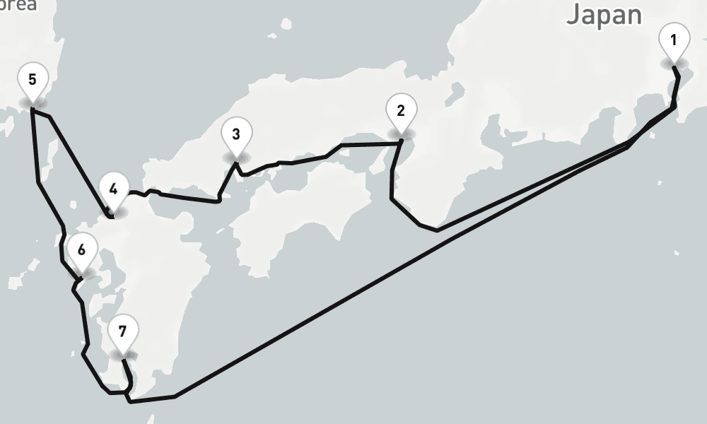10 nights / 11 days, Tokyo Round trip