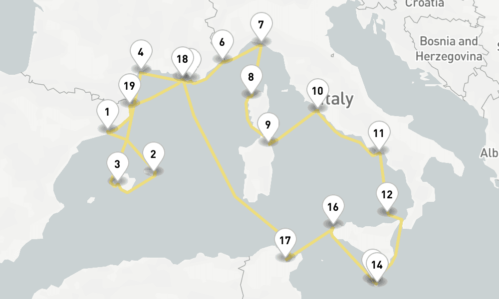 20 nights / 21 days, Barcelona Round trip