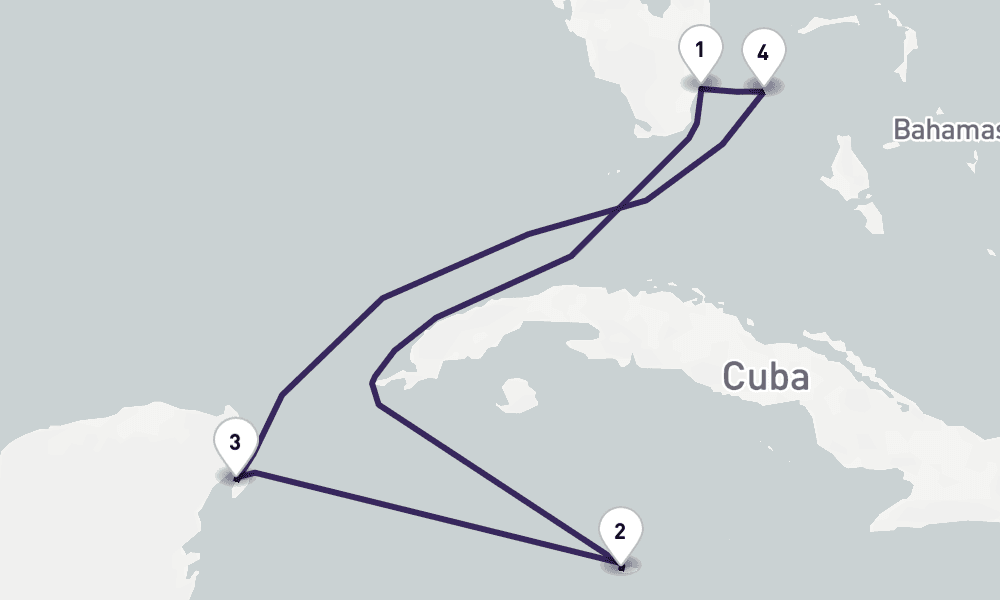 7 nights / 8 days, Miami (Florida) Round trip