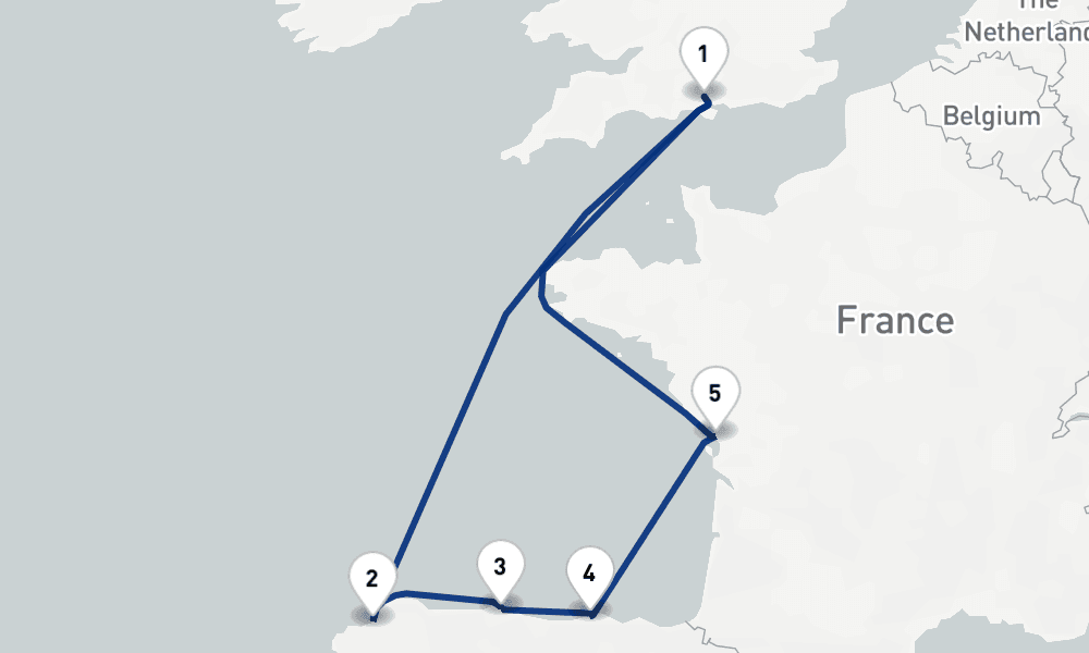 7 nights / 8 days, Southampton (England) Round trip