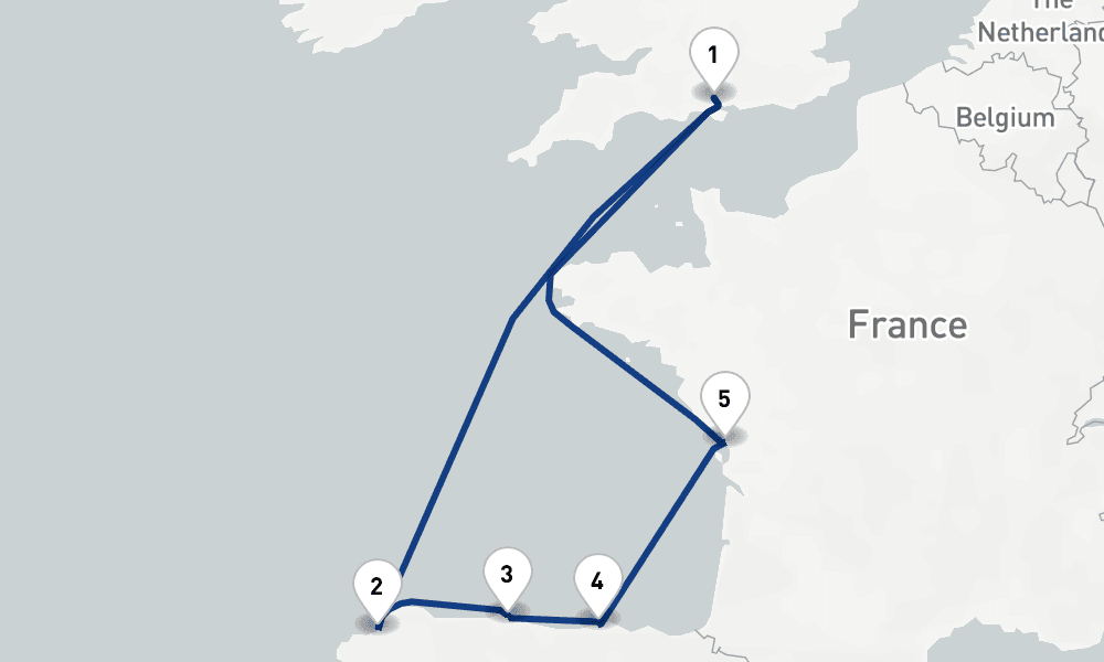 7 nights / 8 days, Southampton (England) Round trip