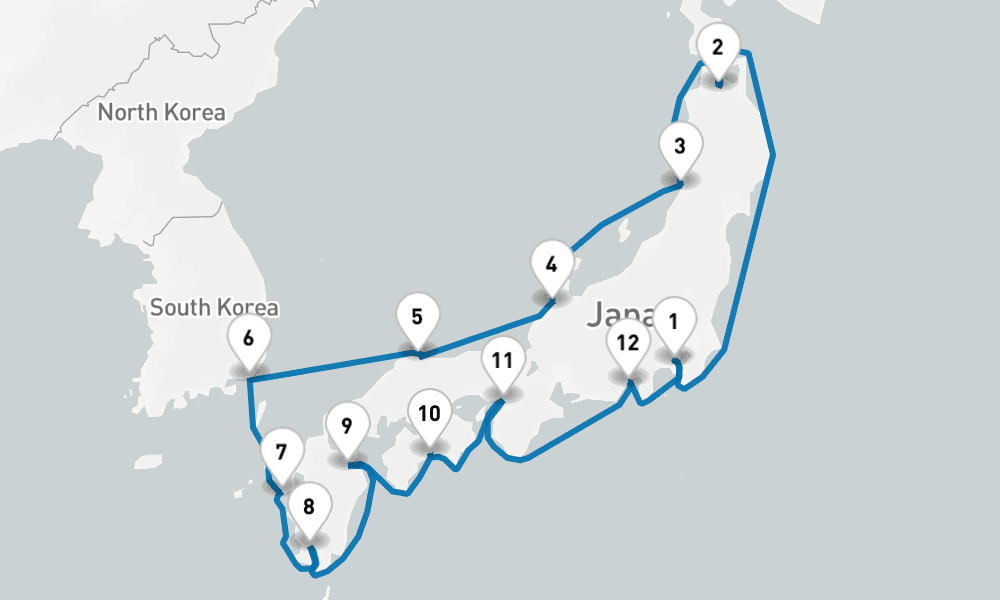 ゆったり優雅に楽しむ錦秋の日本名景クルーズ15日間 B 15日間