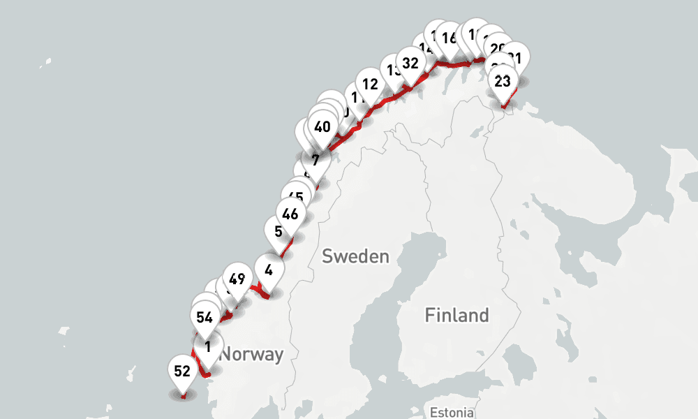 11 nights / 12 days, Bergen Round trip