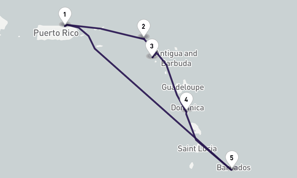 6 nights / 7 days, San Juan (Puerto Rico) Round trip
