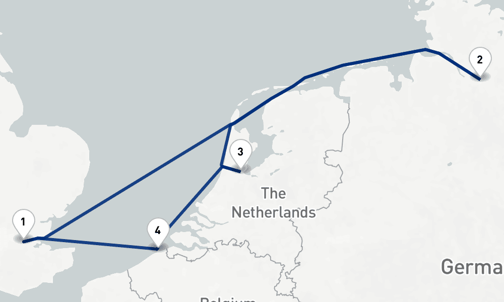 6 nights / 7 days, Tilbury (London, England) Round trip