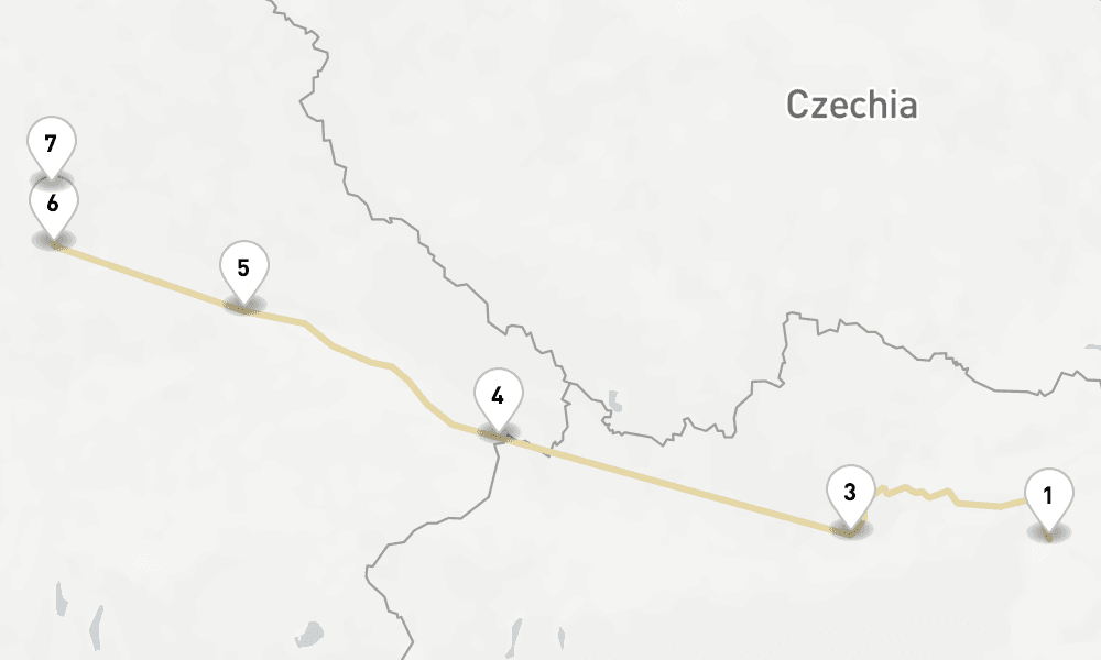 6 nights / 7 days, one-way from Vienna to Nuremberg
