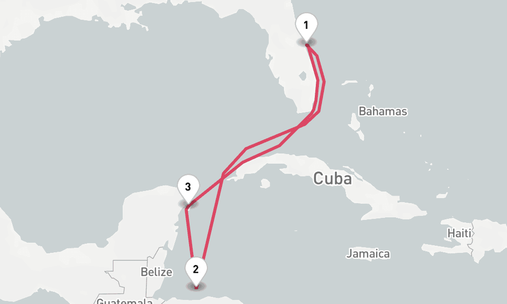 7 nights / 8 days, Port Canaveral (Orlando, Florida) Round trip