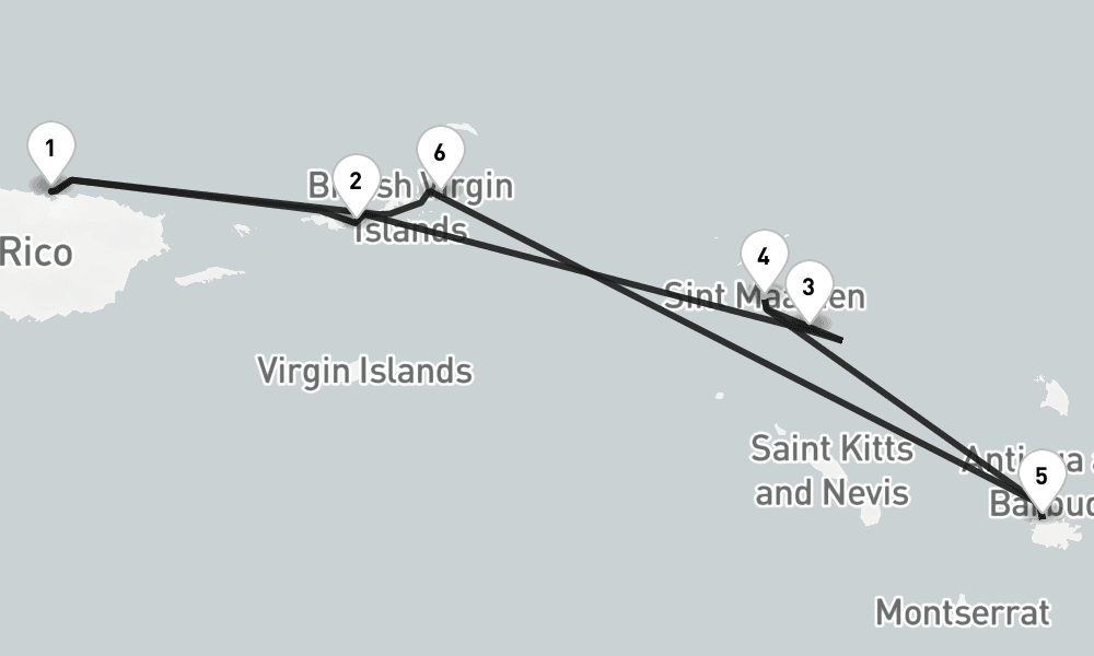 6 nights / 7 days, San Juan (Puerto Rico) Round trip