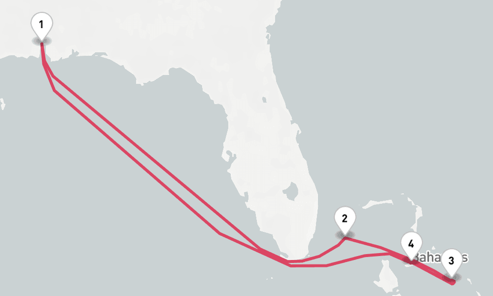 8 nights / 9 days, Mobile (Alabama) Round trip