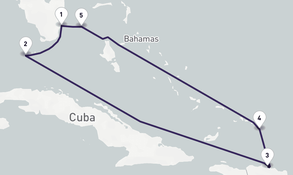 7 nights / 8 days, Miami (Florida) Round trip