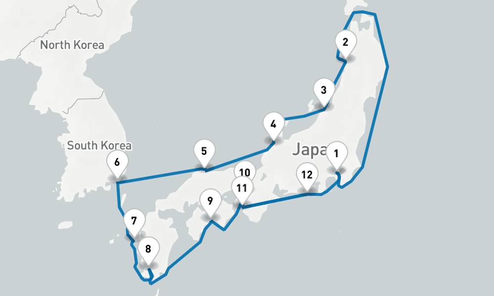 たっぷり日本周遊 14日間 [M534] 14日間