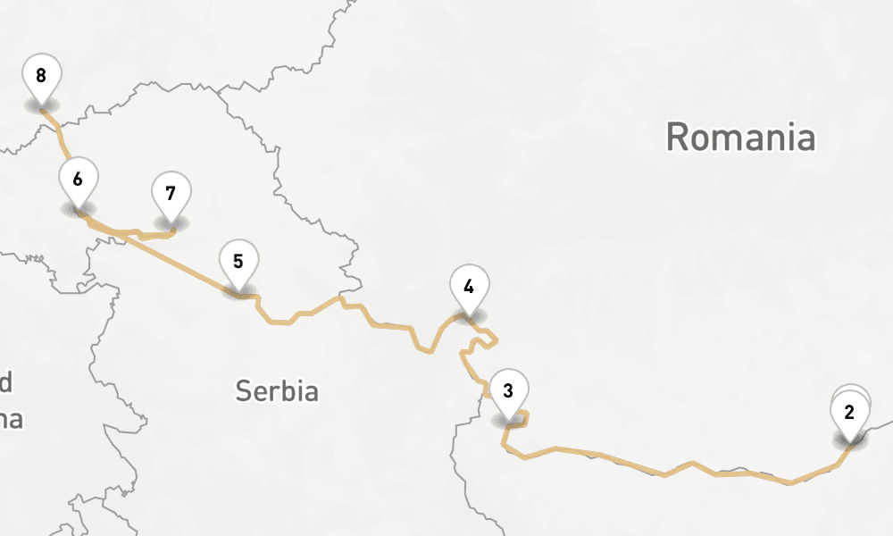 6 nights / 7 days, one-way from Giurgiu to Mohacs
