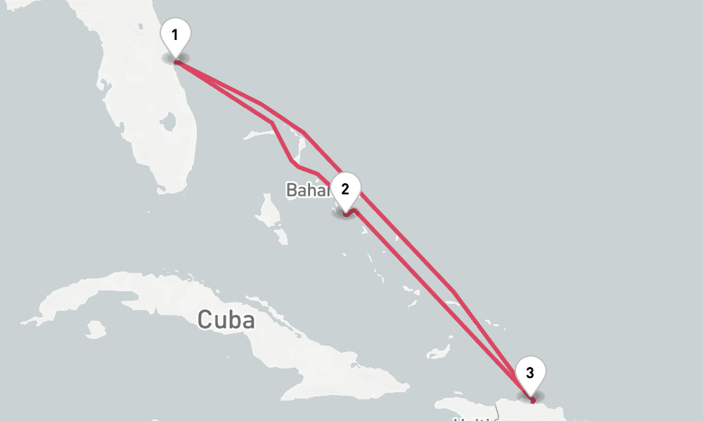 6 nights / 7 days, Port Canaveral (Orlando, Florida) Round trip