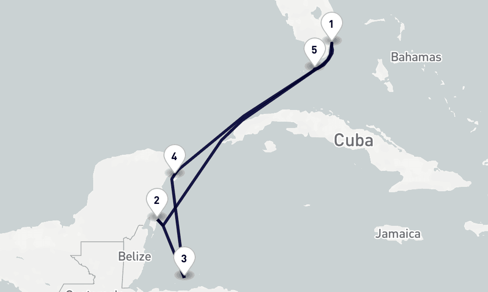 7 nights / 8 days, Miami (Florida) Round trip