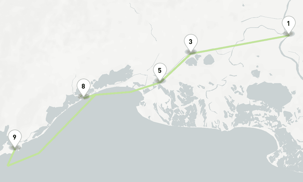 6 nights / 7 days, one-way from Arles to Sete