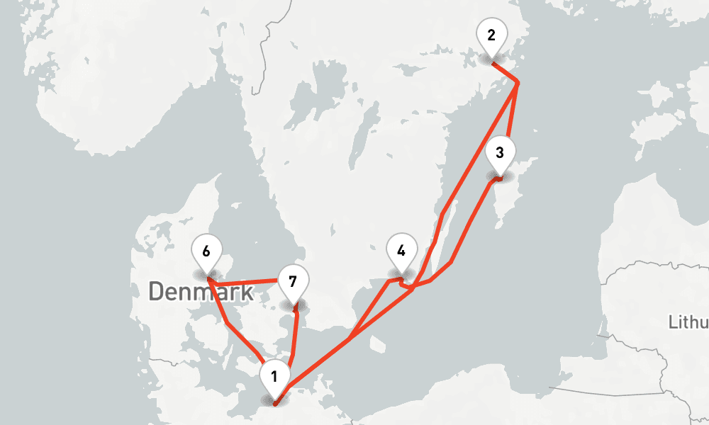 8 nights / 9 days, Warnemunde (Rostock, Germany) Round trip