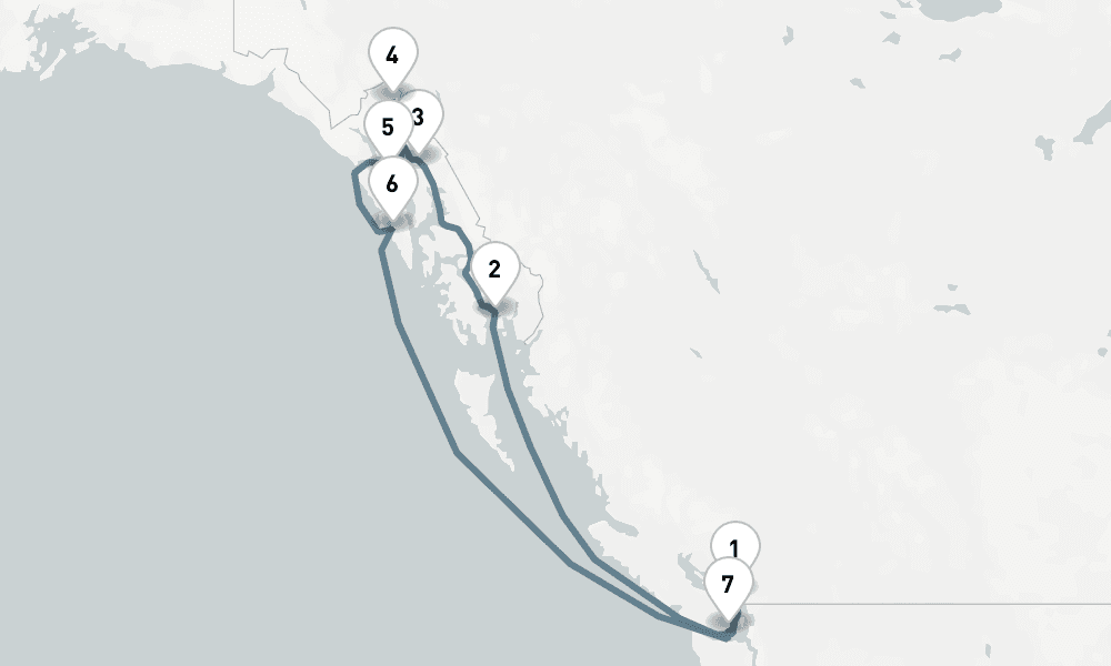 14 nights / 15 days, Vancouver (BC Canada) Round trip