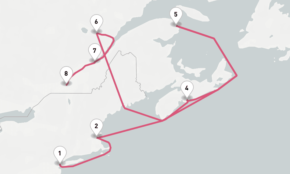 12 nights / 13 days, one-way from New York (Cape Liberty NYC) to Montreal (Quebec, Canada)