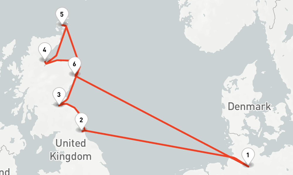 8 nights / 9 days, Hamburg Round trip