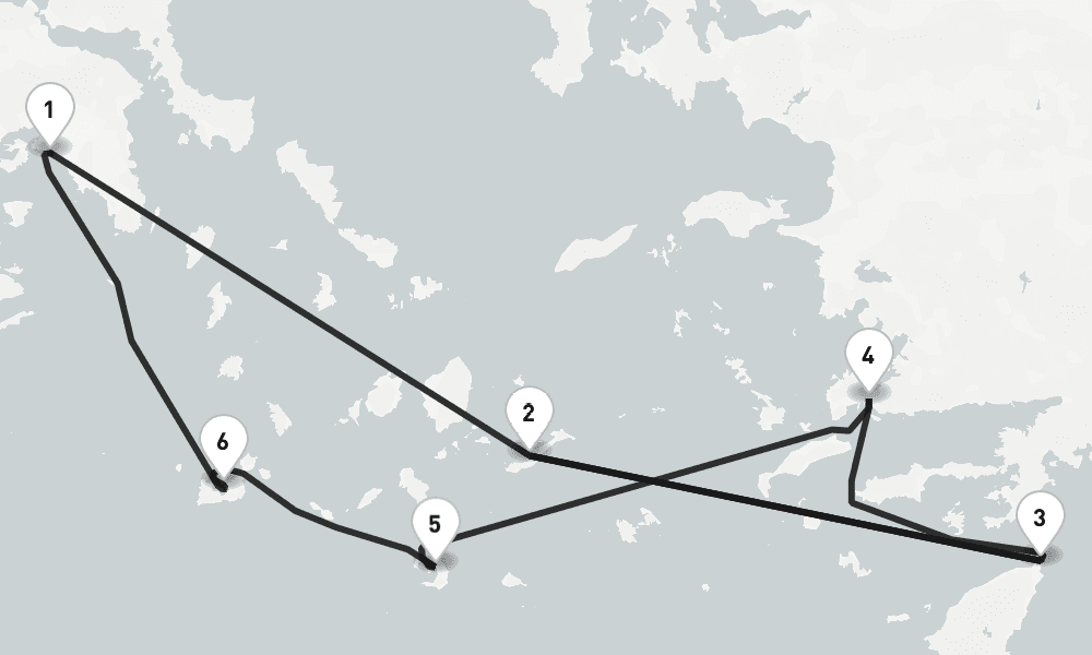 6 nights / 7 days, Piraeus (Athens, Greece) Round trip