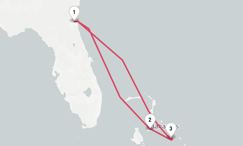 5 nights / 6 days, Jacksonville (JAXPORT, Florida) Round trip