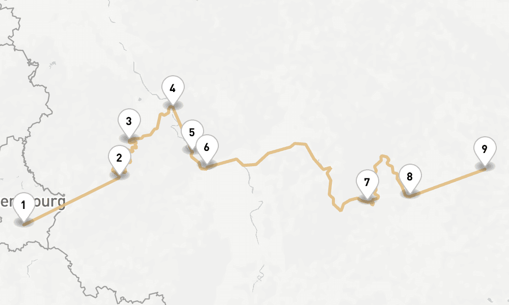 6 nights / 7 days, one-way from Luxembourg to Eltmann