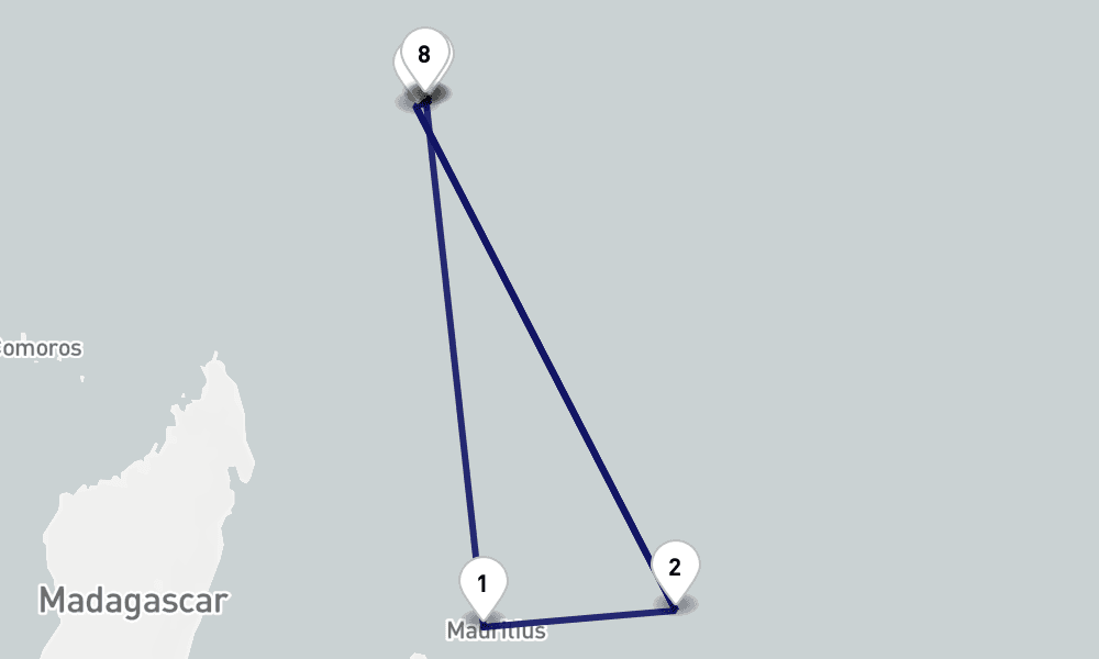 14 nights / 15 days, Port Louis (Mauritius Island) Round trip