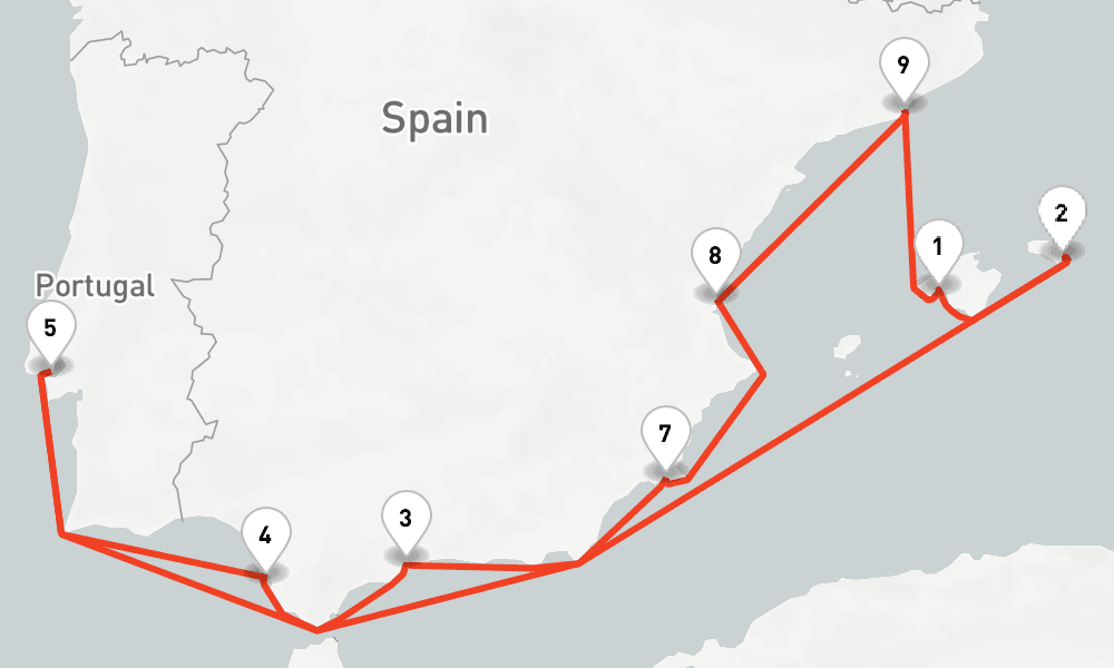 11 nights / 12 days, Palma de Mallorca (Majorca Island, Spain) Round trip