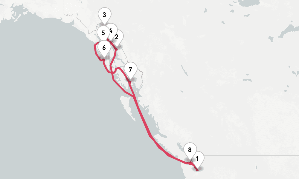 10 nights / 11 days, Seattle (Washington) Round trip