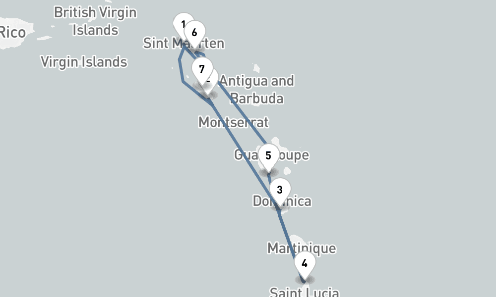 7 nights / 8 days, Philipsburg (St Maarten Island, Dutch Antilles) Round trip