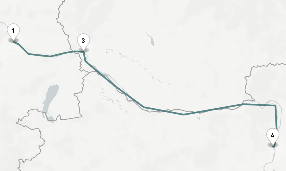 4 nights / 5 days, one-way from Vienna to Budapest
