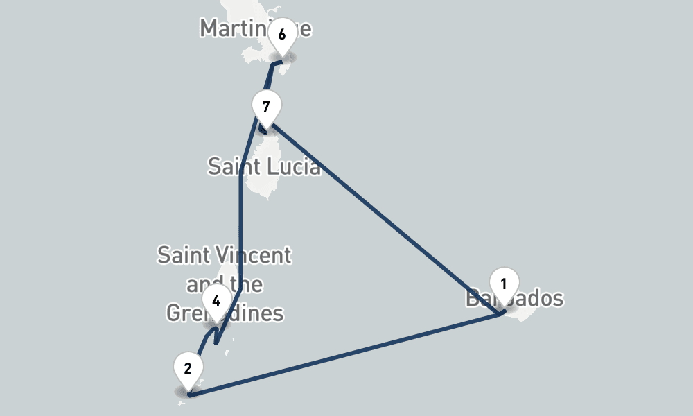 7 nights / 8 days, Bridgetown (Barbados) Round trip