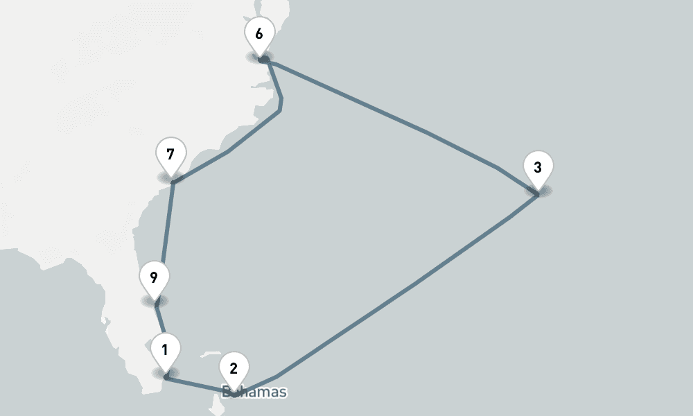 12 nights / 13 days, Miami (Florida) Round trip