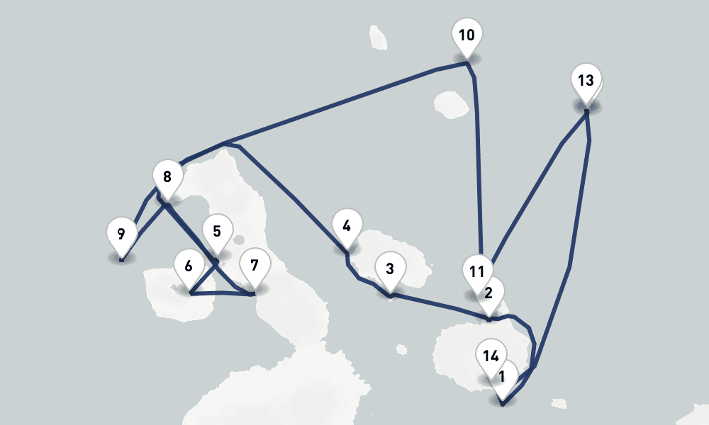 7 nights / 8 days, Baltra Island (Galapagos) Round trip