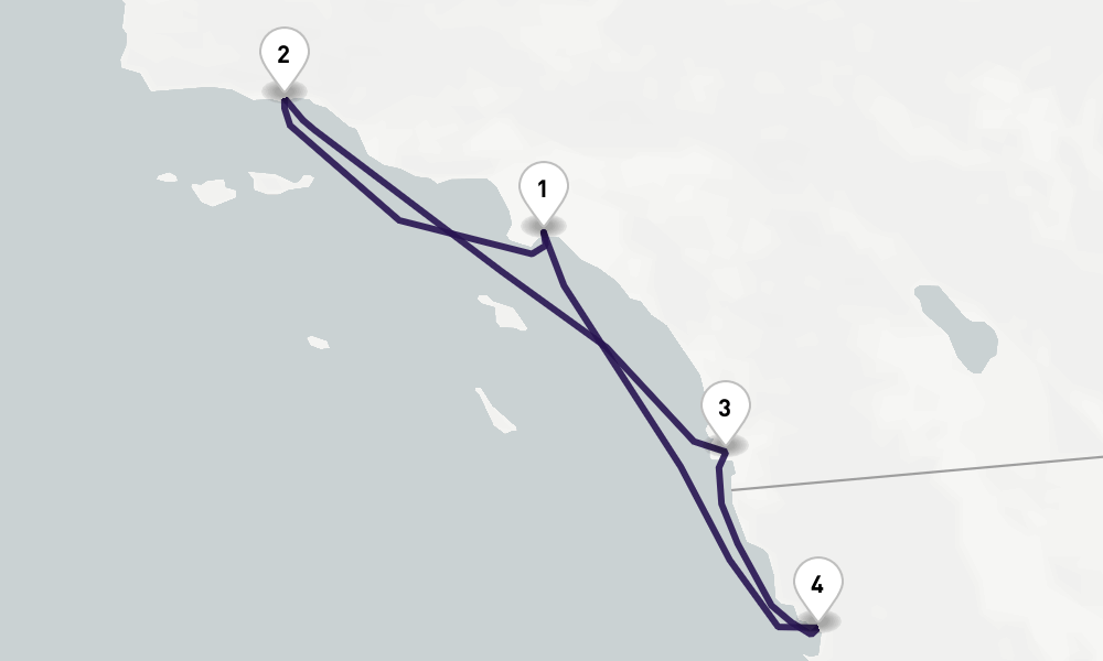 5 nights / 6 days, Los Angeles (San Pedro / Long Beach) Round trip